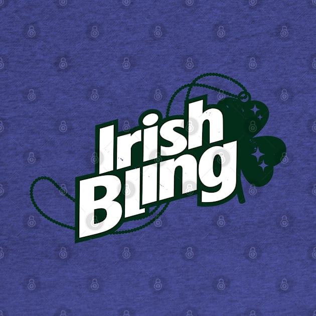 Saint Patrick's Day Bling Shamrock Pun Logo Parody by BoggsNicolas